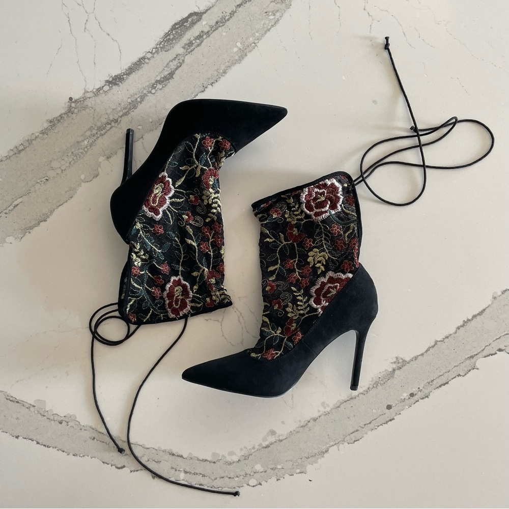 Zara Embroidered Boots - image 1